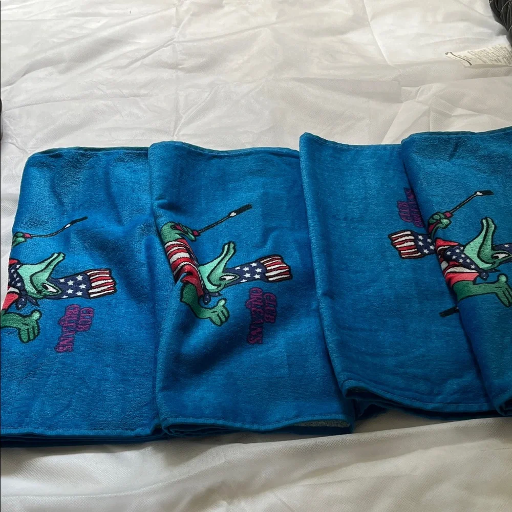 Blue Alligator Hand Towel